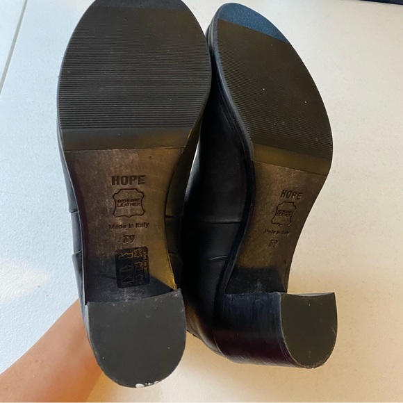 HOPE by ringstrand söderberg black heeled leather booties Size 39 made in Italy - Picture 5 of 8